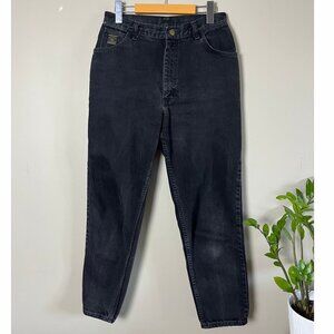 Vintage Wrangler High-Waisted Mom Jeans – Black, Size M  Gently worn vintage